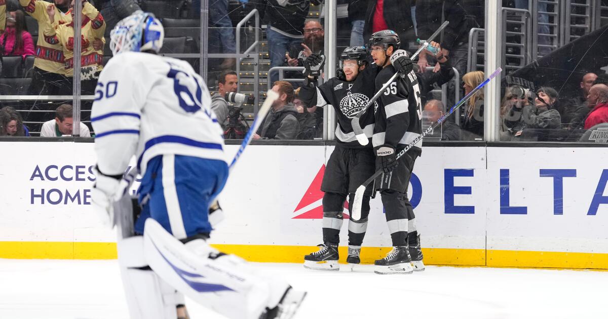 Quinton Byfield scores twice to lift Kings to wild win over Toronto
