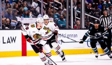 Blackhawks lose to new rival Sharks in final road game