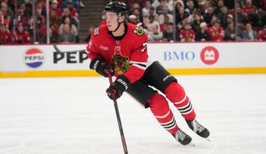 Blackhawks players set playoffs as 2027 goal, but Kyle Davidson knows that'll require enormous leap