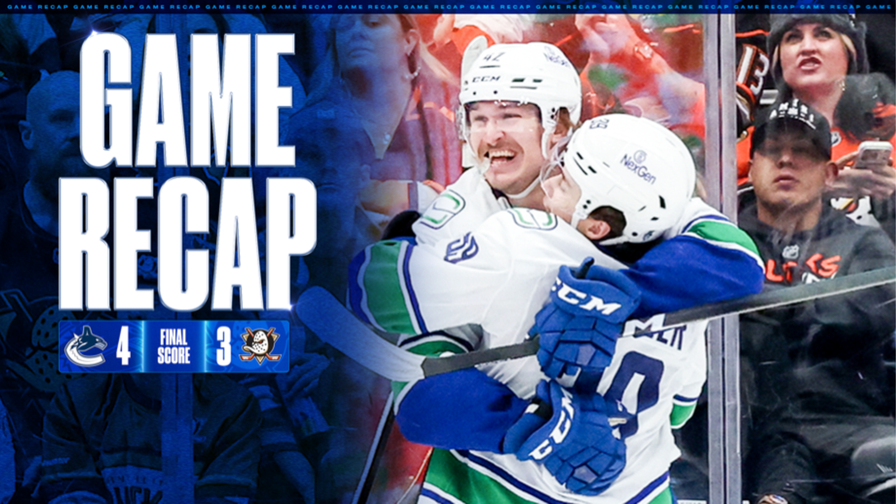 Marco Rossi Scores OT Winner, Canucks Top Ducks 4-3