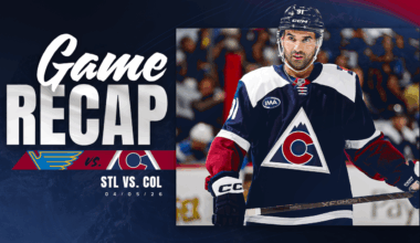 Avalanche Falls to Blues 3-2