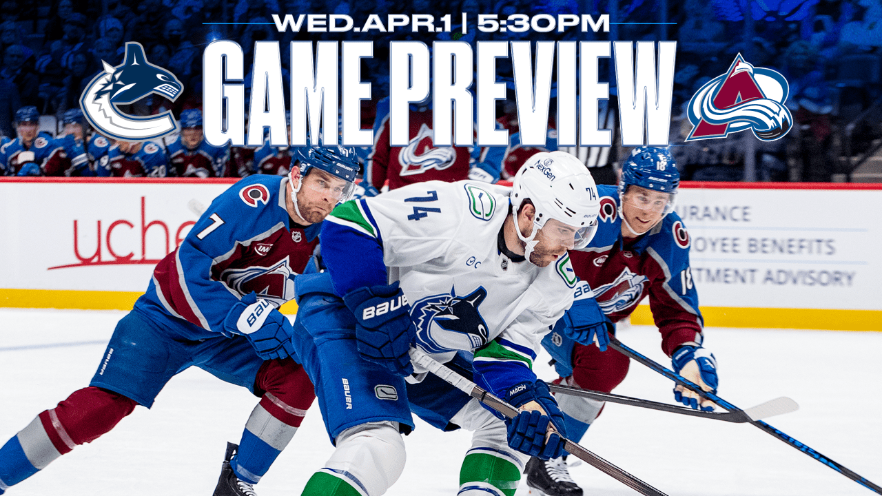Canucks Travel to Denver to Face Avalanche