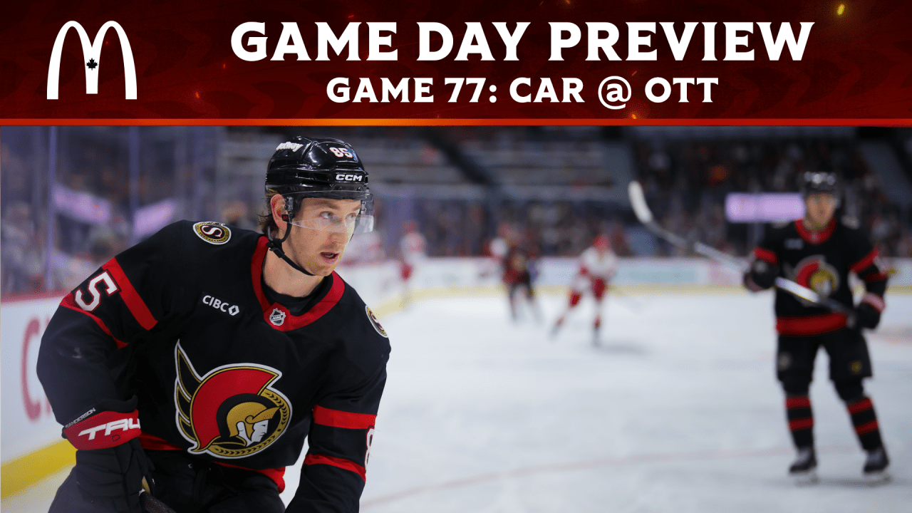 Sens look for Easter Sunday win over Hurricanes