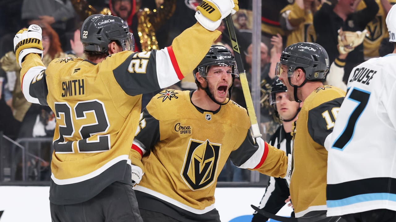 Golden Knights rally in 3rd, defeat Mammoth in Game 1 of West 1st Round