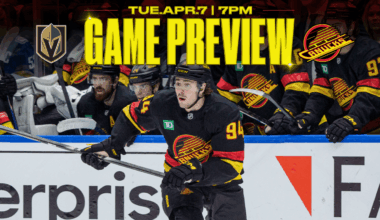 Canucks Host Golden Knights on Tuesday Night at Rogers Arena