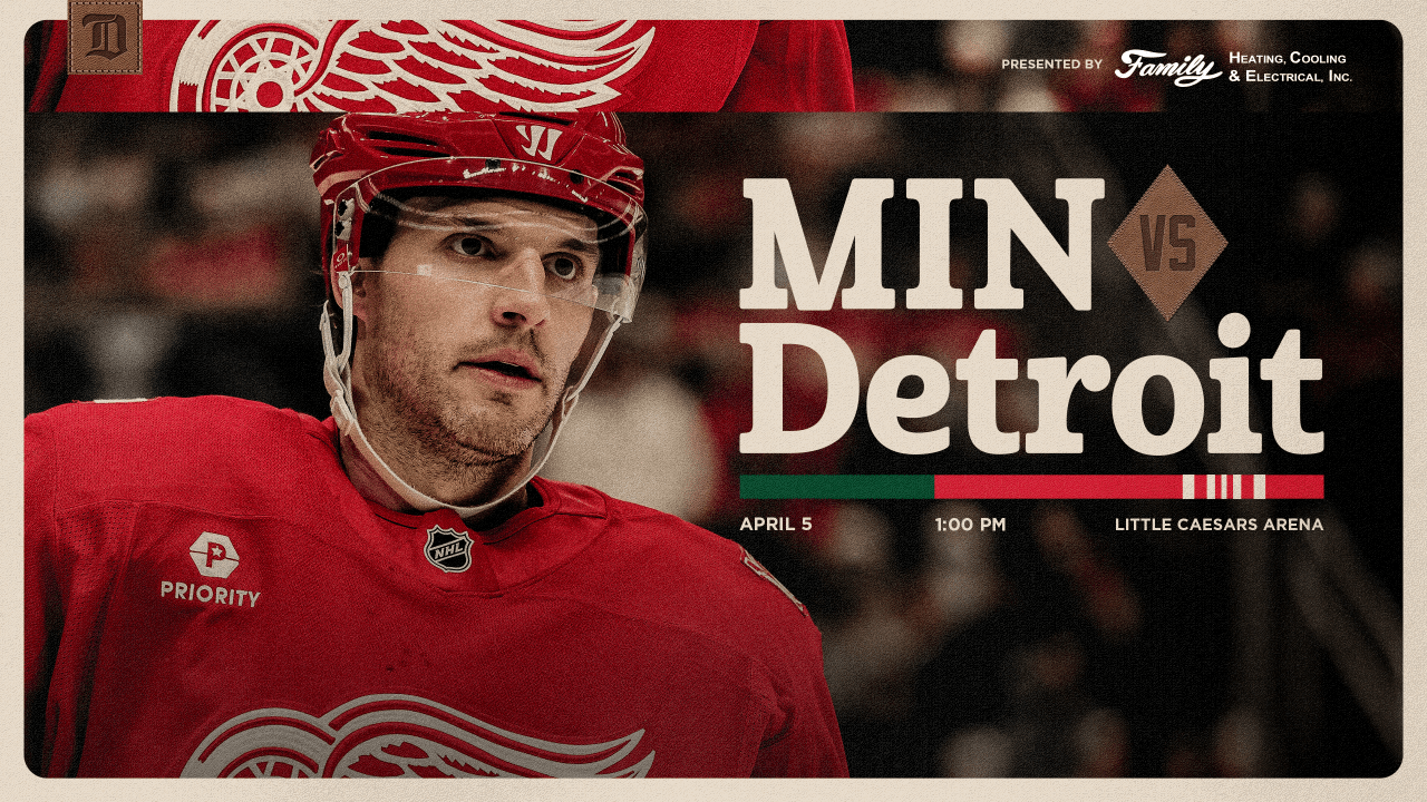 PREVIEW: Red Wings welcome Wild to Little Caesars Arena for Easter Sunday matinee