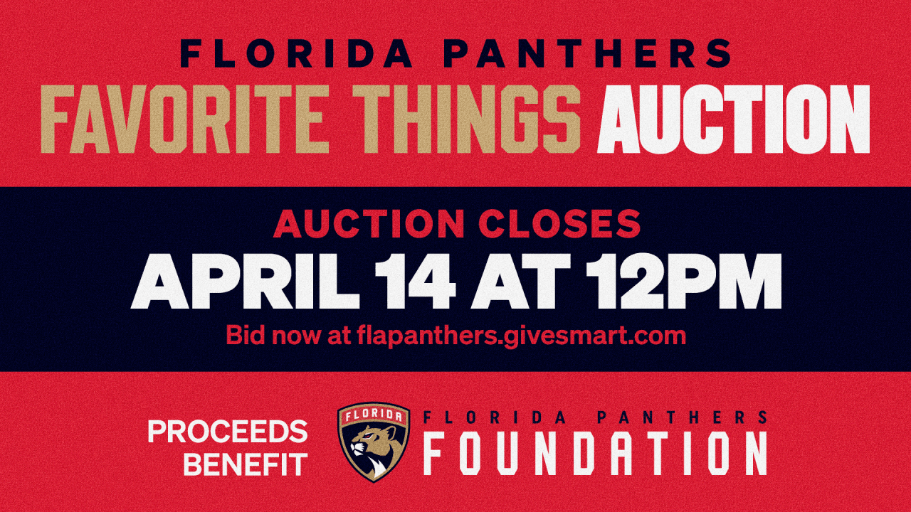 Florida Panthers to Auction ‘Players Favorite Things’ Baskets with All Proceeds Benefiting the Florida Panthers Foundation
