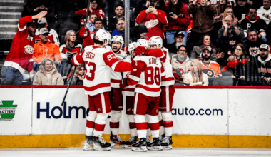 RECAP: Red Wings rise to occasion, emerge from ‘tough road game’ with 4-2 win over Flyers