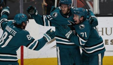 Celebrini's four point night leads Sharks past Ducks 4-3