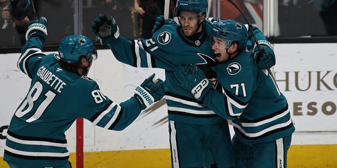 Celebrini's four point night leads Sharks past Ducks 4-3