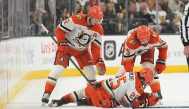 Vegas' Brayden McNabb suspended for Game 6 for late hit that injured Anaheim's Ryan Poehling
