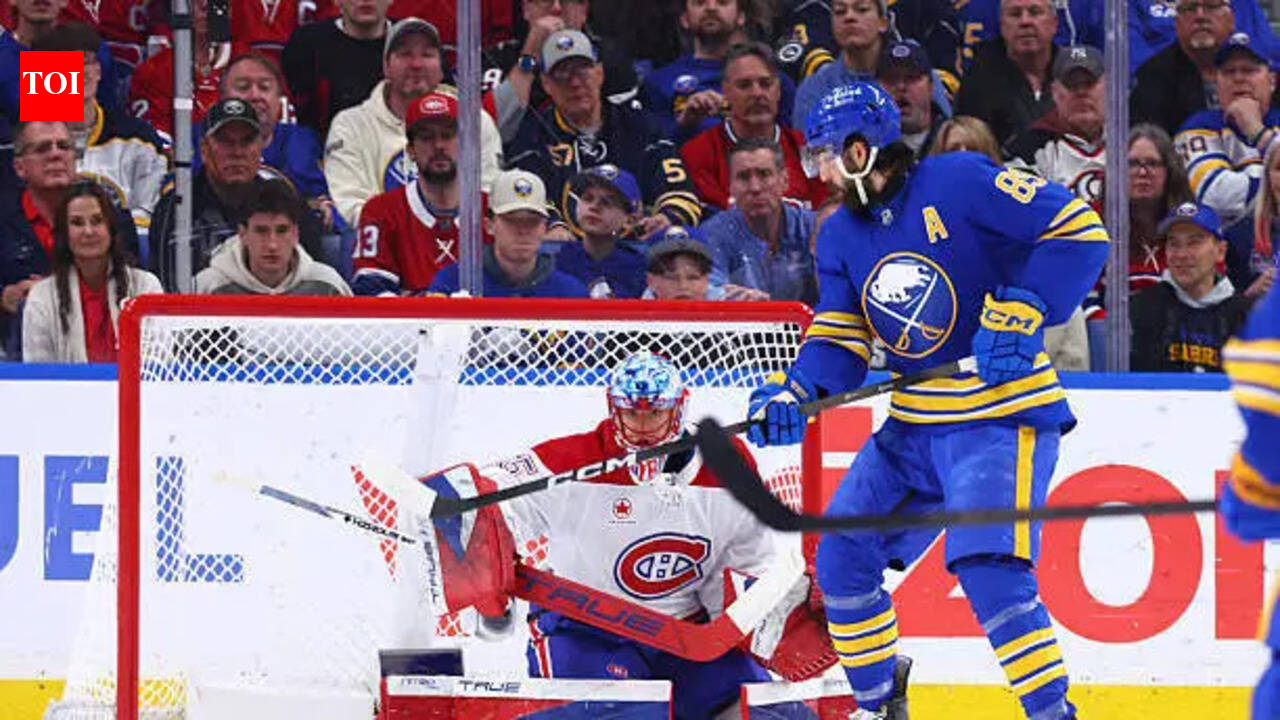 Montreal Canadiens goalie Jakub Dobeš punches Alex Tuch during heated Buffalo Sabres NHL Game 5