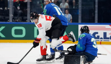 Red Wings' Emmitt Finnie scores first goal for Canada at worlds