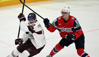 Red Wings' Michael Brandsegg-Nygard helps fuel Norway's run in worlds