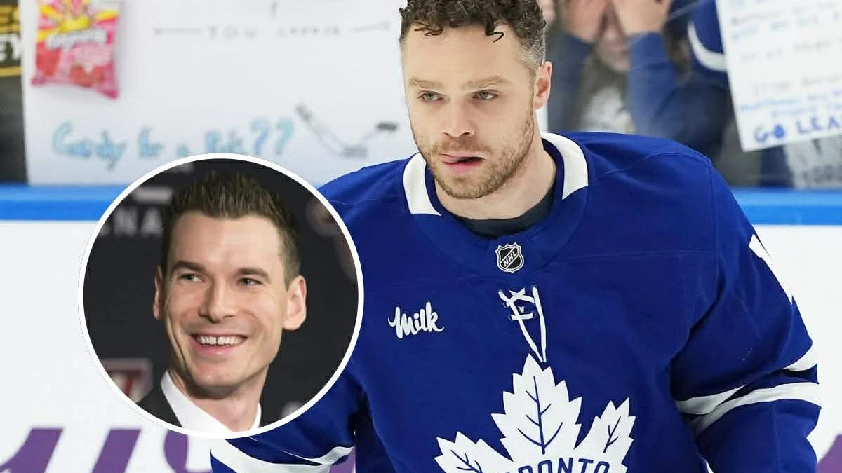 Toronto Maple Leafs center Max Domi (11) skates during the warmup before a game against the New Jersey Devils at Scotiabank Arena.
