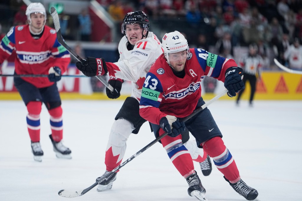 Macklin Celebrini, Canada lose to Norway at IIHF World Championship
