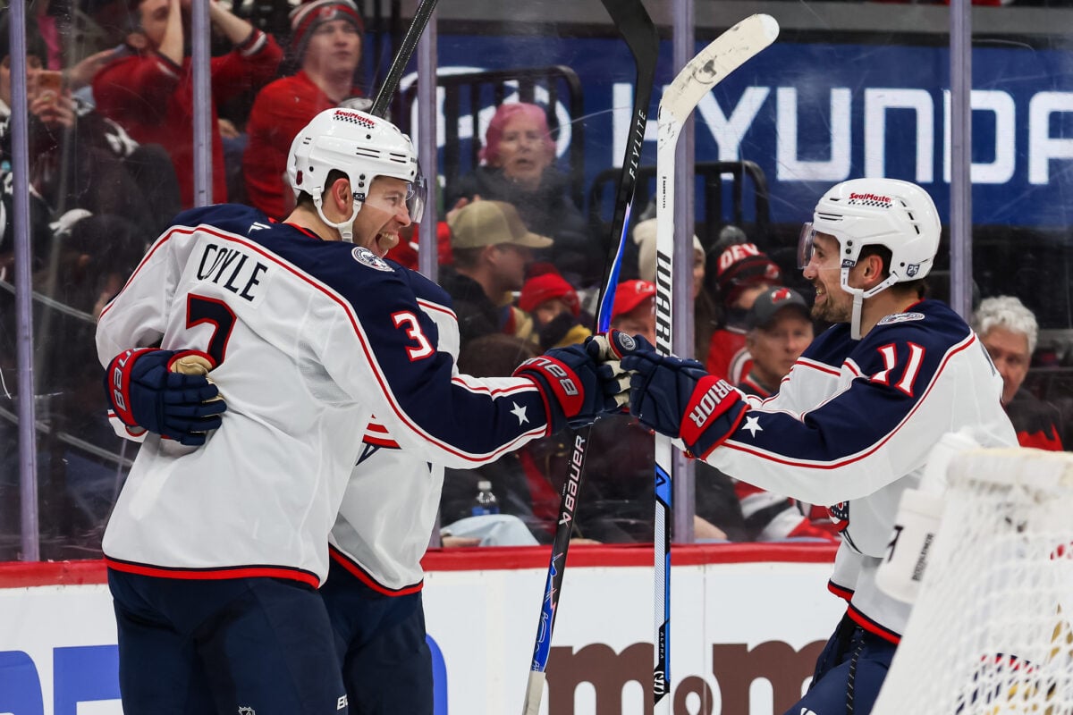 Miles Wood Charlie Coyle Columbus Blue Jackets