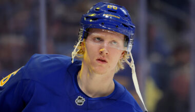 Rasmus Dahlin in a Sabres uniform