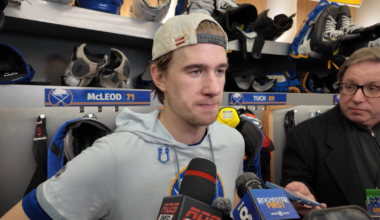 Sabres players react to win in game one of second-round playoff series