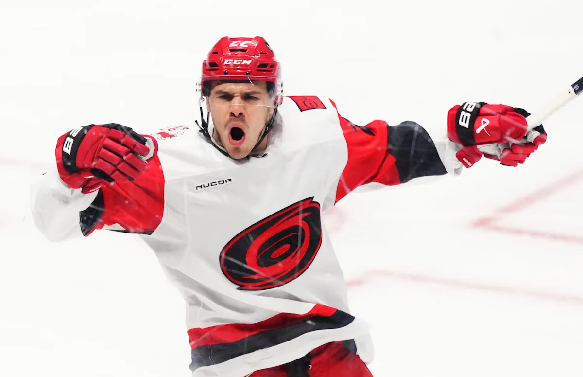 Hurricanes' Stankoven grows into 1st year as 2nd-line center, gets hot start to the NHL playoffs