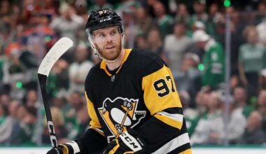 Edmonton Oilers captain Connor McDavid looking focused on the ice amidst intense Pittsburgh Penguins trade rumors.