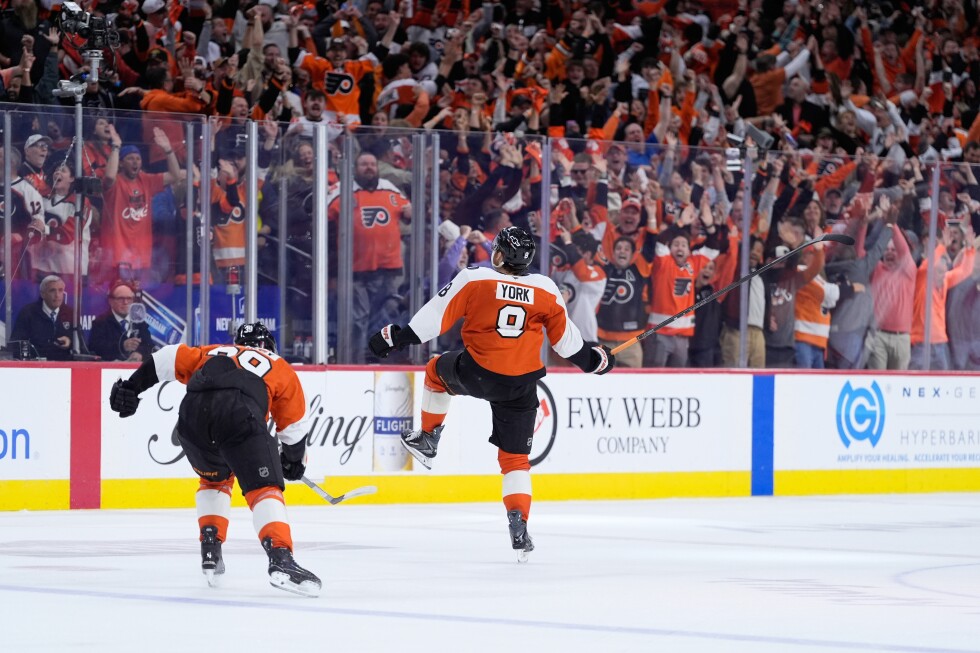 Cam York's overtime goal sends Flyers past Penguins to second round