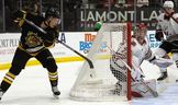 Brantford Bulldogs forward Caleb Malhotra attempts a Michigan wraparound against the Niagara IceDogs on Wednesday, March 18, in OHL action at the TD Civic Centre in Brantford.