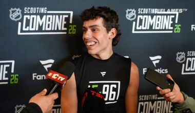 Who do mock drafts have the Calgary Flames selecting with their second first-round pick?