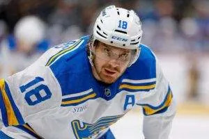 St. Louis Blues center Robert Thomas at Ball Arena. Mandatory Credit: Isaiah J. Downing-Imagn Images