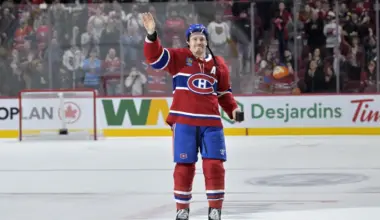 Montreal Canadiens forward Brendan Gallagher (11) celebrates the win against the Boston Bruins at the Bell Centre.