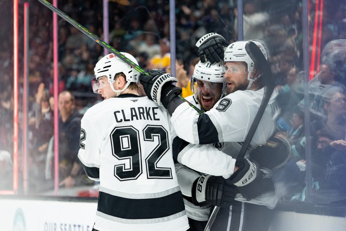 Anze Kopitar Brandt Clarke Adrian Kempe Los Angeles Kings