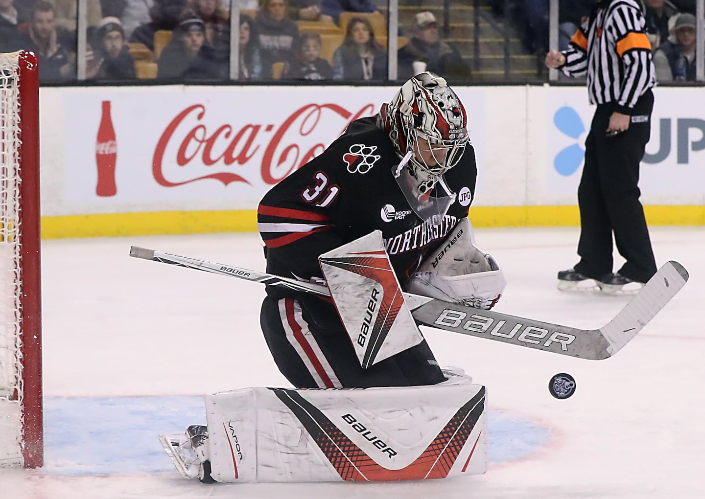 Cayden Primeau backstopped Northeastern to Beanpot titles in 2018 and '19.