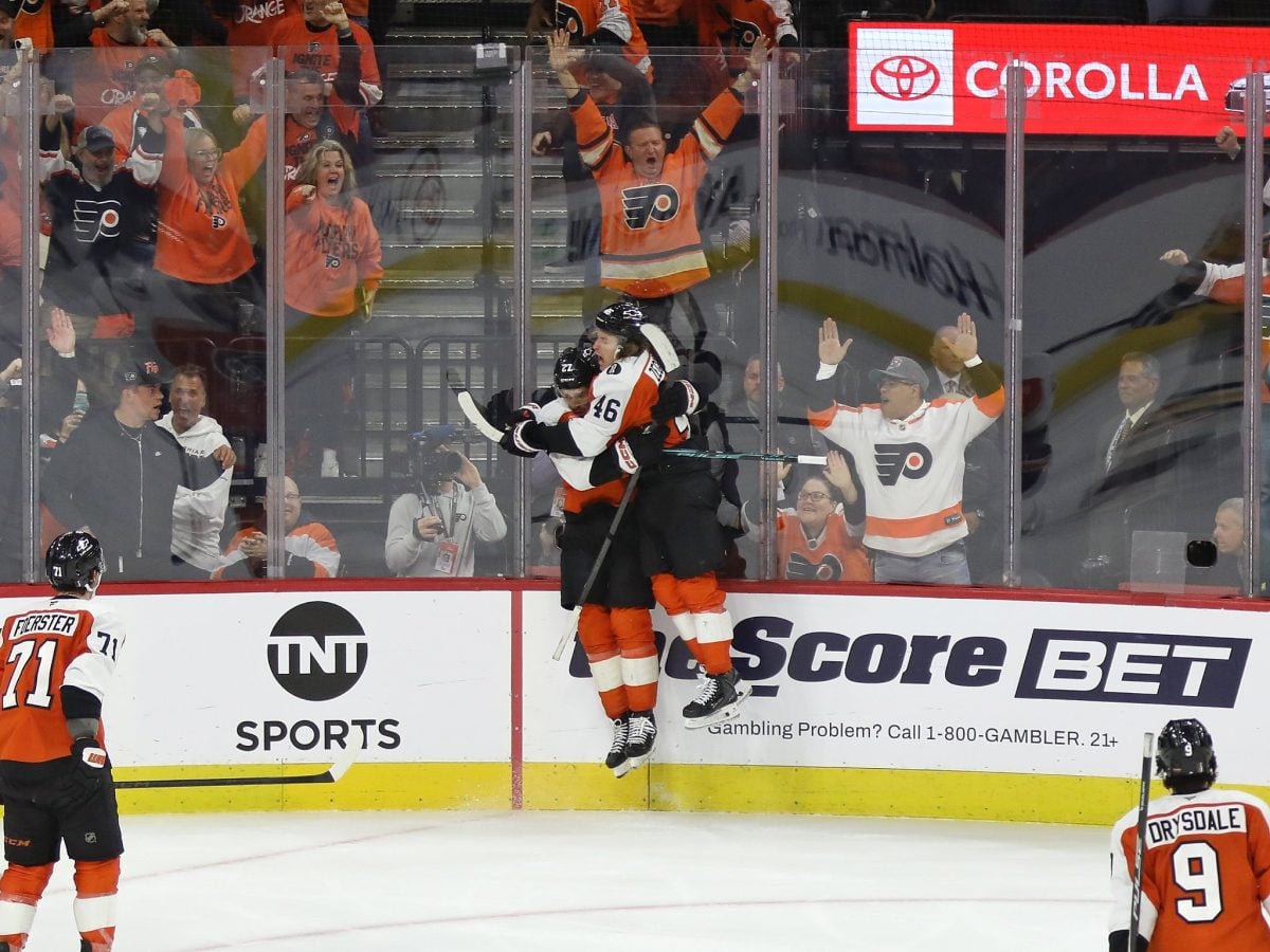 Trevor Zegras Philadelphia Flyers Celebration
