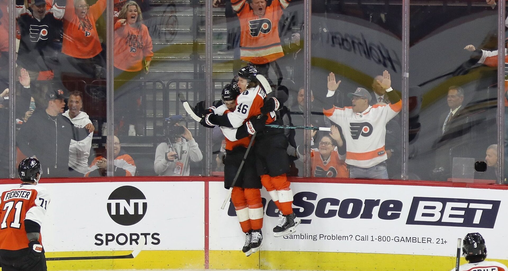 Trevor Zegras Philadelphia Flyers Celebration