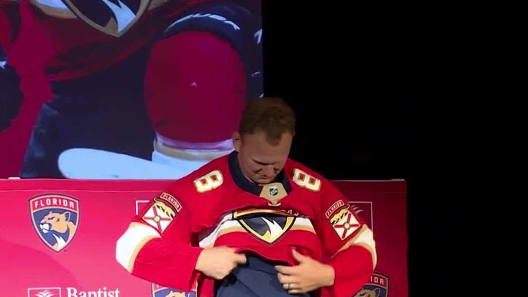 Brady Tkachuk officially introduced as a Florida Panther