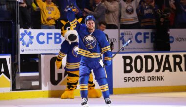 Buffalo Sabres make change to jersey for next season.