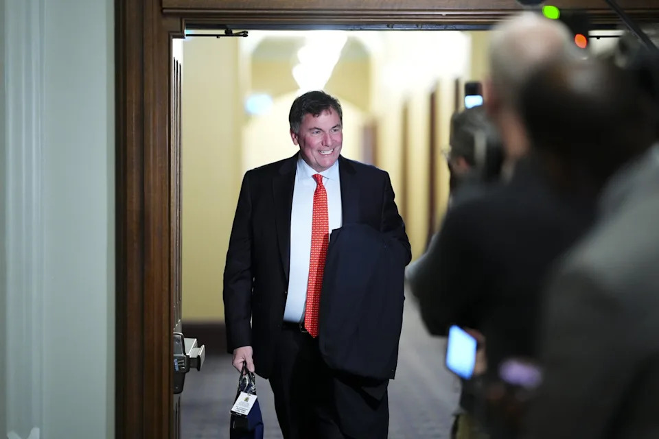 Canada-U.S. Trade Minister Dominic LeBlanc arrives for a cabinet meeting on Parliament Hill in Ottawa on Tuesday, April 28, 2026. THE CANADIAN PRESS/Sean Kilpatrick