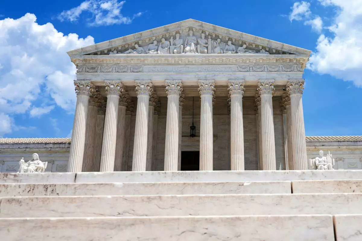 FILE - The U.S. Supreme Court is seen, June 11, 2026, in Washington. (AP Photo/Mariam Zuhaib, File)