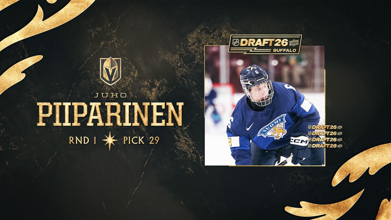 Golden Knights Select Juho Piiparinen 29th Overall