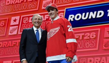 Red Wings select left wing J.P. Hurlbert, pick seven players in 2026 NHL Draft