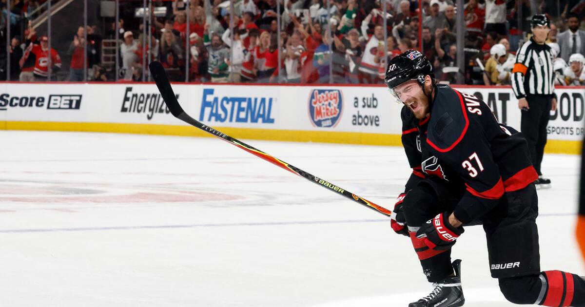 Stanley Cup Final: Andrei Svechnikov scores twice as Carolina takes 3-2 series lead over Vegas