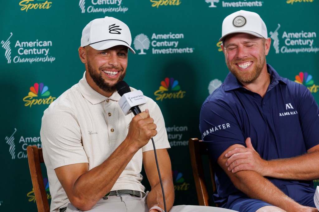 Joe Pavelski leads American Century Championship; Steph Curry still in mix