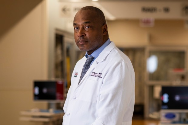 University of Chicago Medicine Trauma Center Director Dr. Selwyn Rogers Jr. in the trauma center on July 16, 2026. (Eileen T. Meslar/Chicago Tribune)