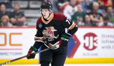 Mammoth's Max Pšenička Hungry for More AHL Games After Making Pro Debut - The Hockey Writers - Utah Mammoth