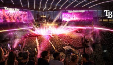 A rendering of the Rays' new ballpark hosting a concert. (Tampa Bay Rays)