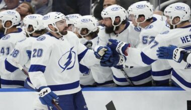 Nick Paul (20) has been traded from the Tampa Bay Lightning to the Toronto Maple Leafs. (AP File Image)