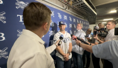 Evan Longoria's No. 3 retired by Tampa Bay Rays in ceremony at Tropicana Field