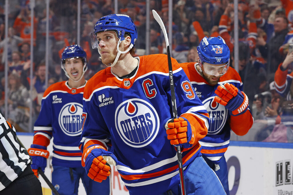 Edmonton Oilers forward Connor McDavid (97) during a game at Rogers Place