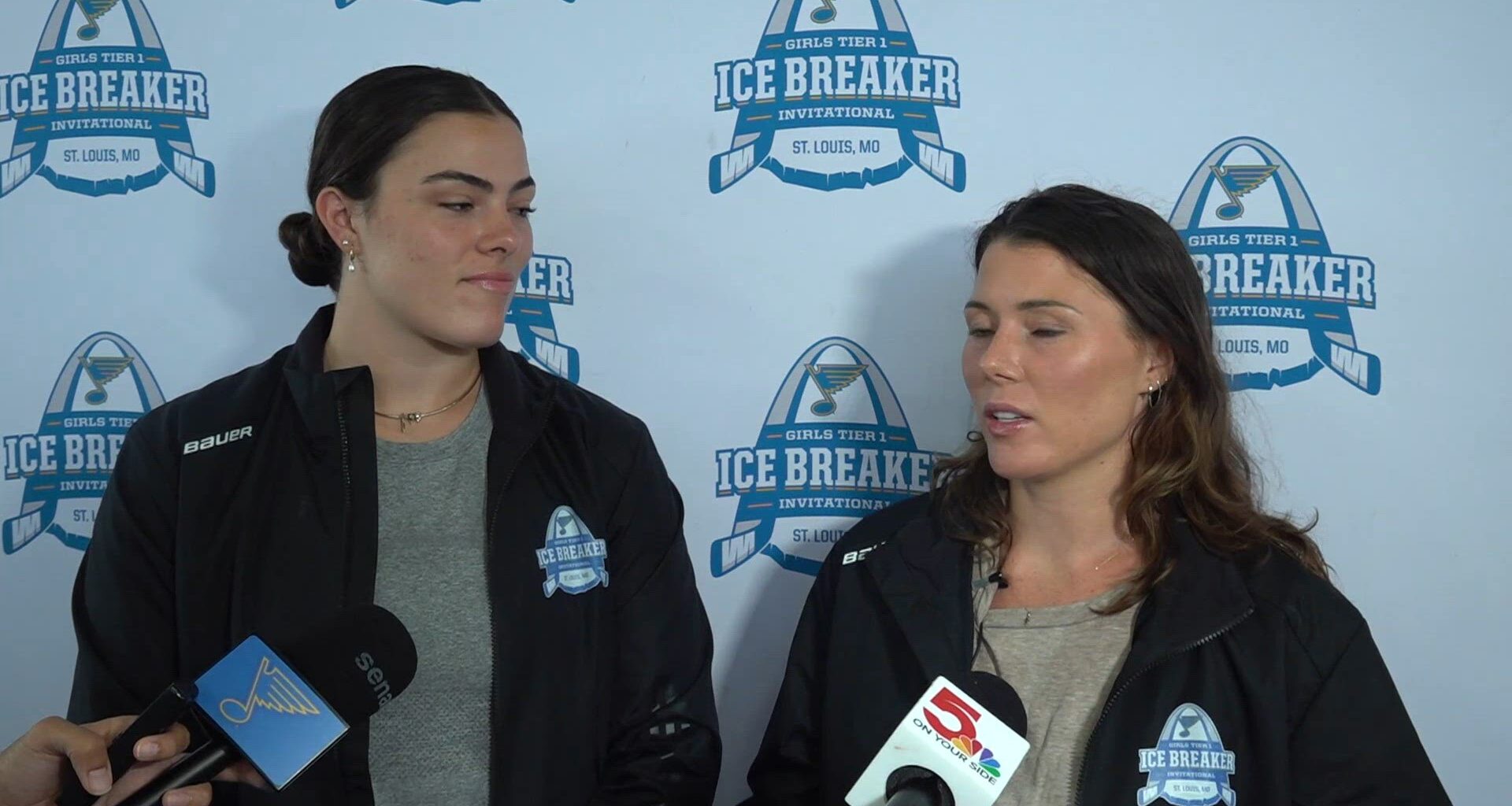 St. Louis Olympians Joy and Jincy Dunne pouring knowledge to players at Icebreaker Invitational