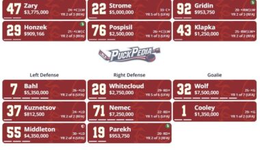Calgary Flames depth chart
